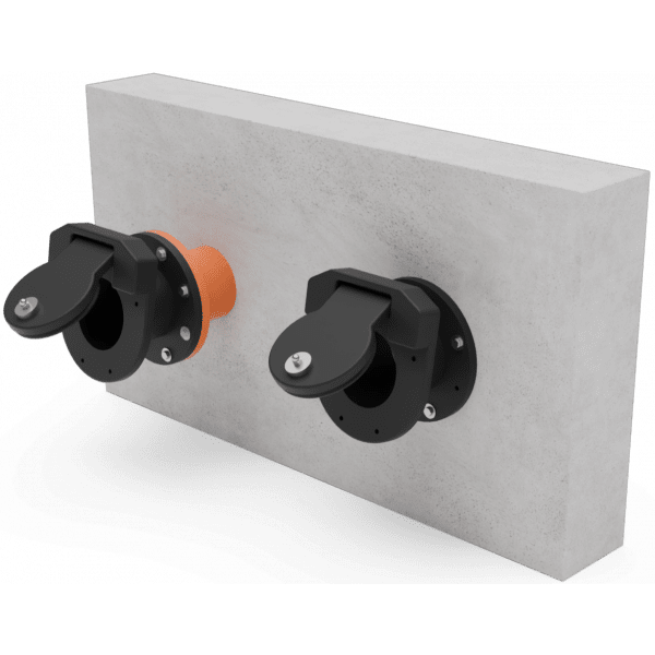 HDPE Flap Valve, Wall - Flange mounted  Angle of 10°  - Ø 0125mm - 3