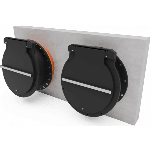 HDPE Flap Valve, Wall - Flange mounted  Angle of 10°  - Ø 0800mm - 4