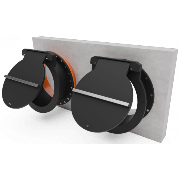 HDPE Flap Valve, Wall - Flange mounted  Angle of 10°  - Ø 0900mm - 3