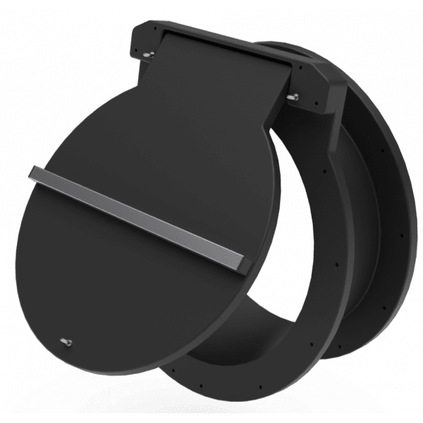 HDPE Flap Valve, Wall - Flange mounted  Angle of 10°  - Ø 0900mm